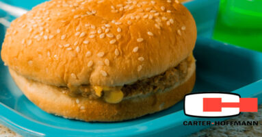 Carter-Hoffmann sandwich on lunch tray