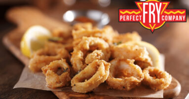 Image of calamari with Perfect Fry Company logo
