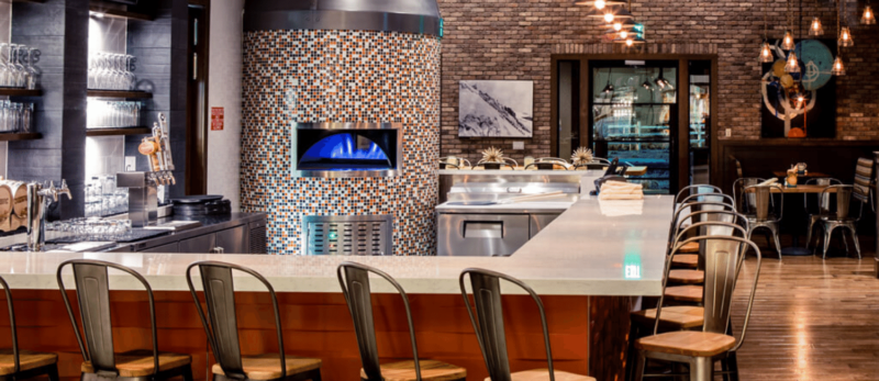 Beech pizza oven at The Mantle