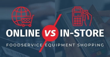 Restaurant equipment purchasing online v. in-store