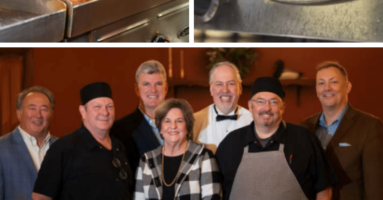 Three images of griddle, Star logo and Rupp and Star employees