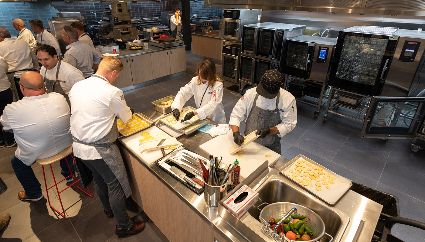 Middleby representative chefs at the Middleby Innovation Kitchens cooking seminar