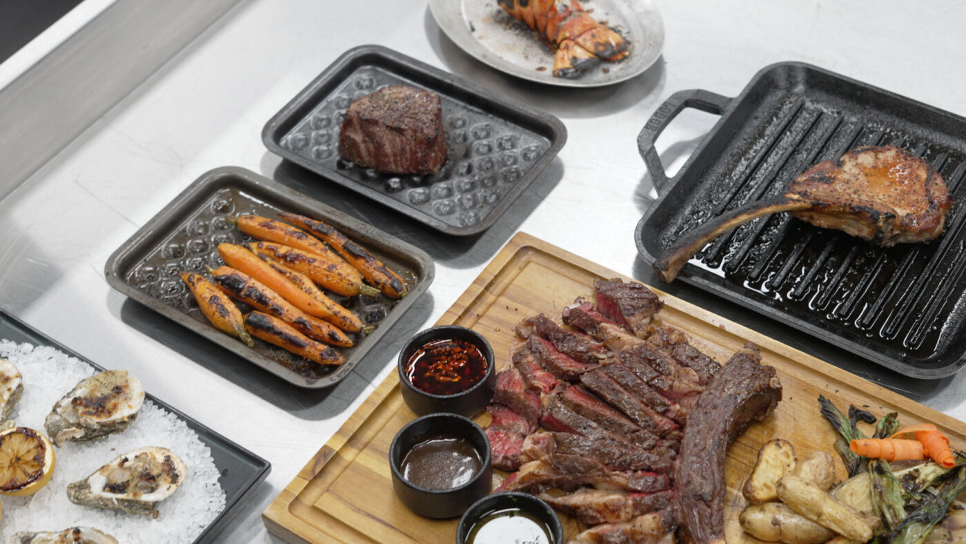 various food dishes on a tabletop